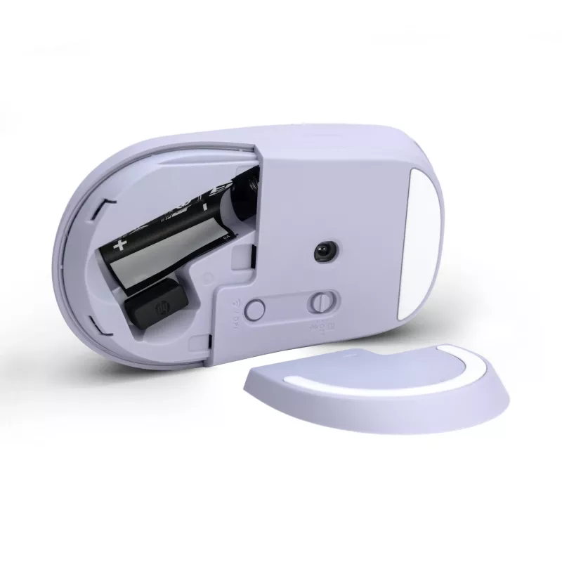 HP 400 Quiet Purple Wireless Mouse, Ambidextrous, RF Wireless + Bluetooth, 6000 DPI, Purple