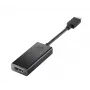 HP USB-C to HDMI 2.0 Black 111.2mm Width 44.2mm Depth 17.1mm Height
