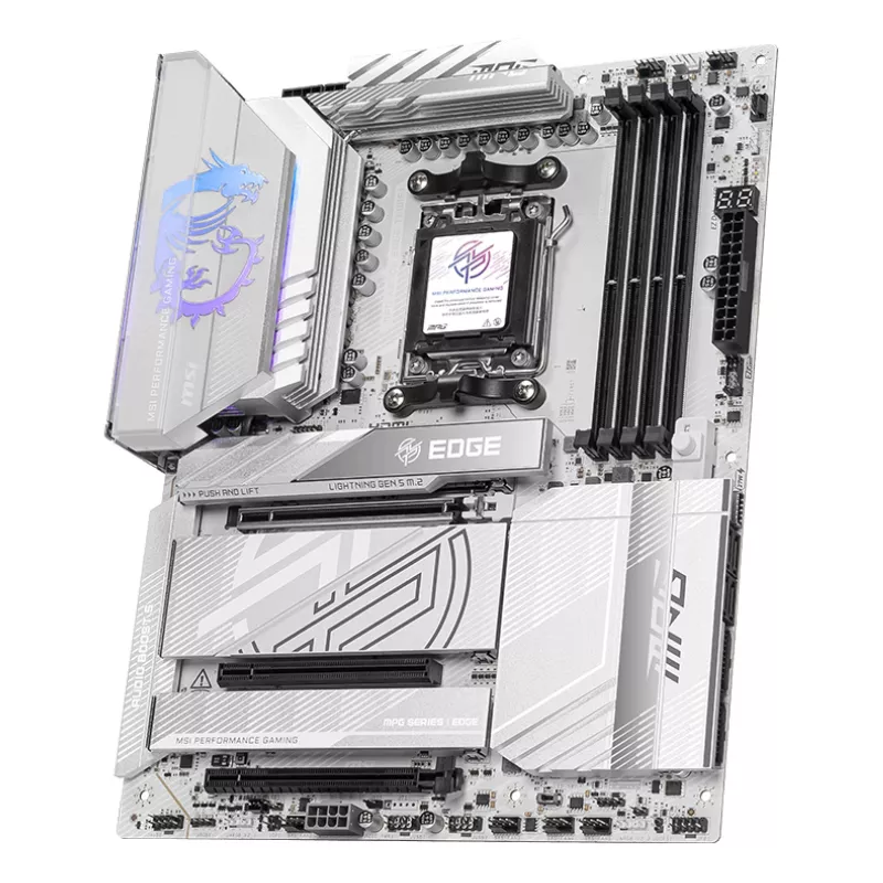 Motherboard MSI MPG X870E EDGE TI WIFI, AMD X870E chipset, Socket AM5, ATX, DDR5, 4×DIMM, Wi‑Fi 7, 5Gb LAN, 4×M.2