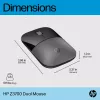 HP Z3700 Dual Silver Mouse, Ambidextrous, RF Wireless + Bluetooth, Silver