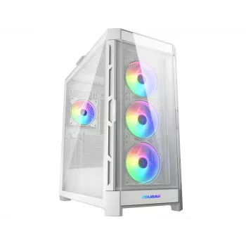 COUGAR Midi Tower Case Duoface Pro ARGB, White, Midi Tower, PC, White, ATX, EATX, micro ATX, Mini-ITX, SSI CEB, Metal, Nylon, Tempered glass, Multi