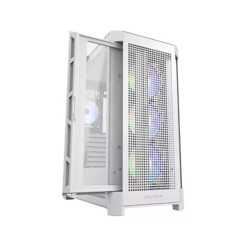 COUGAR Midi Tower Case Duoface Pro ARGB, White, Midi Tower, PC, White, ATX, EATX, micro ATX, Mini-ITX, SSI CEB, Metal, Nylon, Tempered glass, Multi