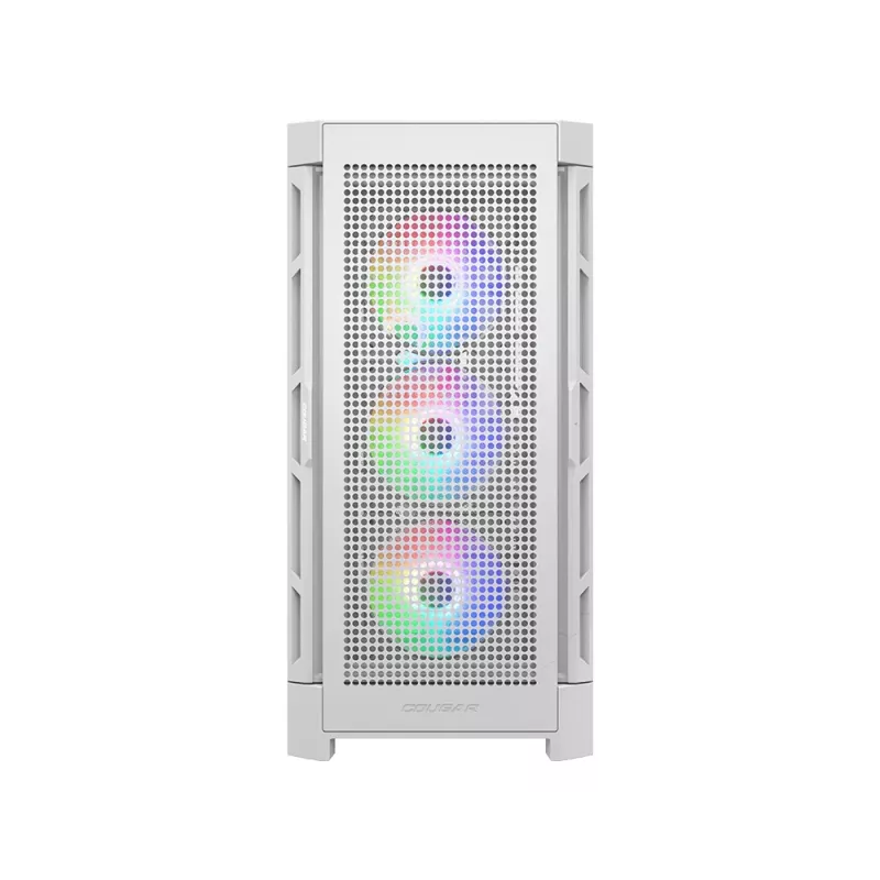 COUGAR Midi Tower Case Duoface Pro ARGB, White, Midi Tower, PC, White, ATX, EATX, micro ATX, Mini-ITX, SSI CEB, Metal, Nylon, Tempered glass, Multi