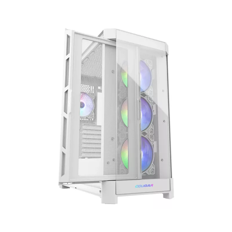 COUGAR Midi Tower Case Duoface Pro ARGB, White, Midi Tower, PC, White, ATX, EATX, micro ATX, Mini-ITX, SSI CEB, Metal, Nylon, Tempered glass, Multi