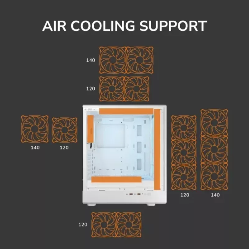 COUGAR Midi Tower Case Airface Pure PRO, ARGB, Black