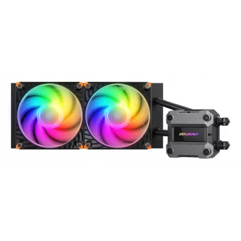 COUGAR CPU Water Cooling Poseidon Ultra 240, ARGB, Black, All-in-one liquid cooler, 12 cm, 500 RPM, 2200 RPM, Black