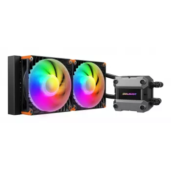 COUGAR CPU Water Cooling Poseidon Ultra 240, ARGB, Black, All-in-one liquid cooler, 12 cm, 500 RPM, 2200 RPM, Black