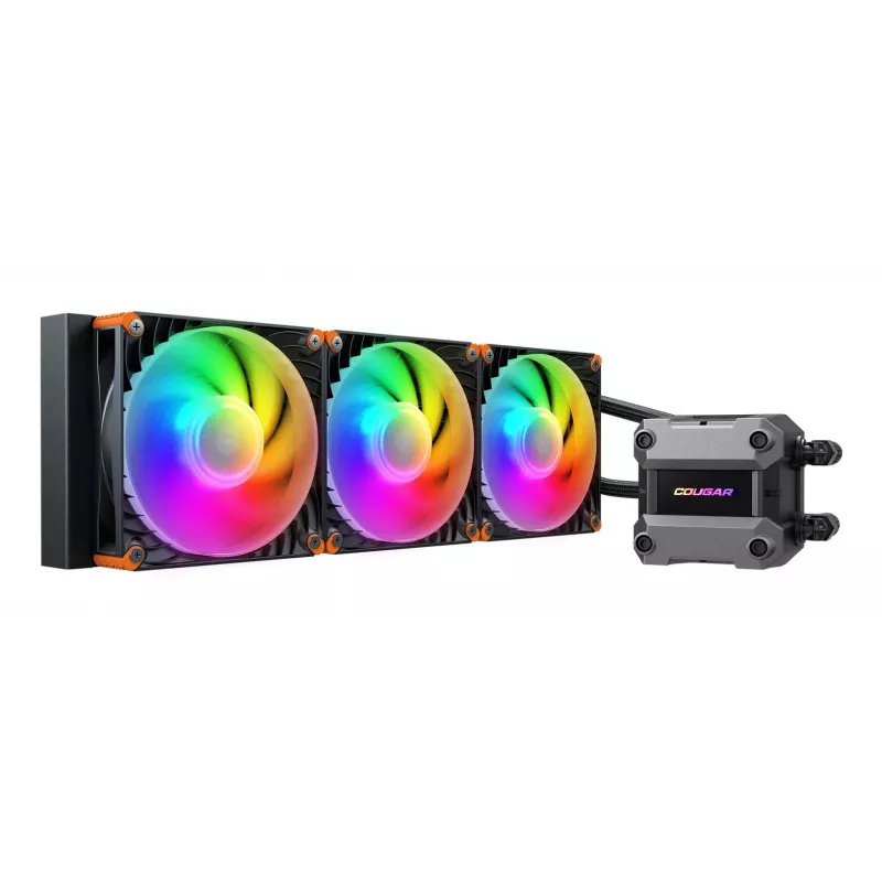 COUGAR CPU Water Cooling Poseidon Ultra 360, ARGB, Black, All-in-one liquid cooler, 12 cm, 500 RPM, 2200 RPM, Black