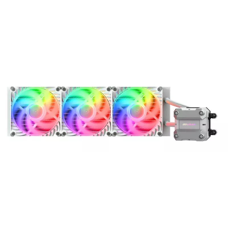 COUGAR CPU Water Cooling Poseidon Ultra 360, ARGB, White, All-in-one liquid cooler, 12 cm, 500 RPM, 2200 RPM, White