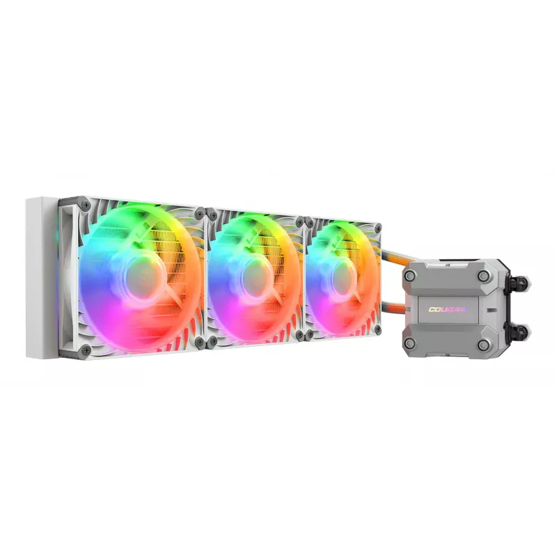 COUGAR CPU Water Cooling Poseidon Ultra 360, ARGB, White, All-in-one liquid cooler, 12 cm, 500 RPM, 2200 RPM, White