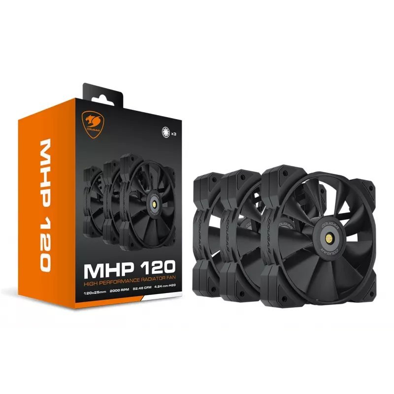 COUGAR Case Fan MHP 120, Black, 3-pack