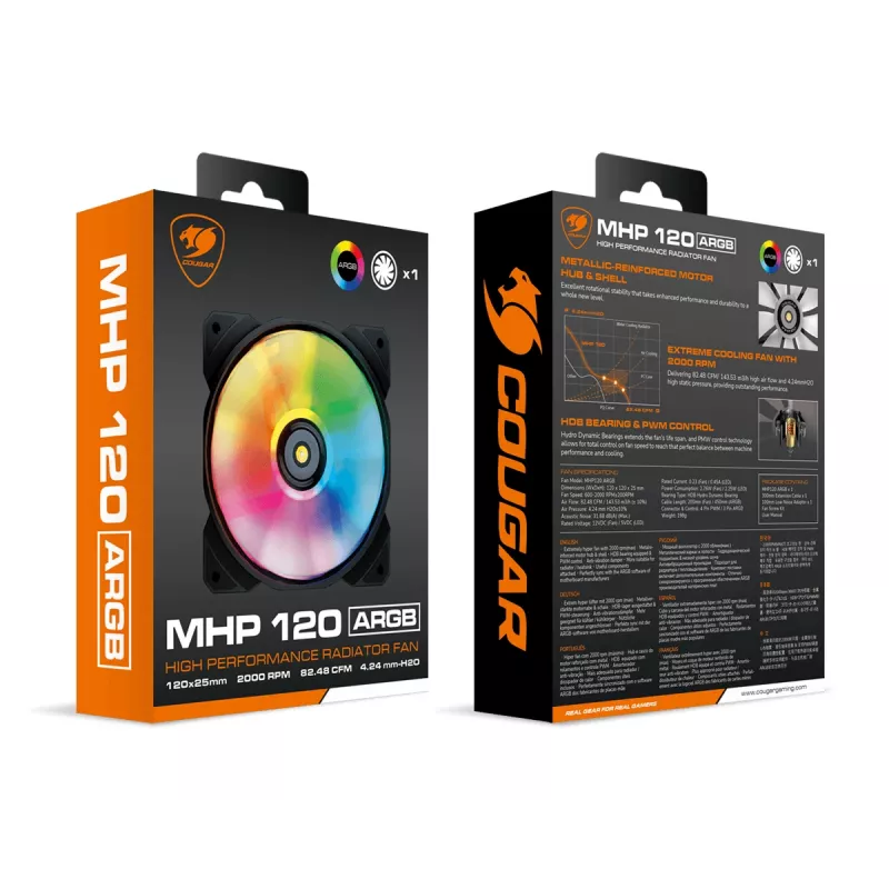 COUGAR Case Fan MHP 120 ARGB, Black