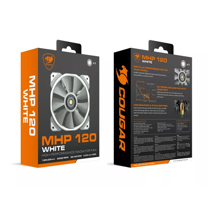 COUGAR Case Fan MHP 120, White