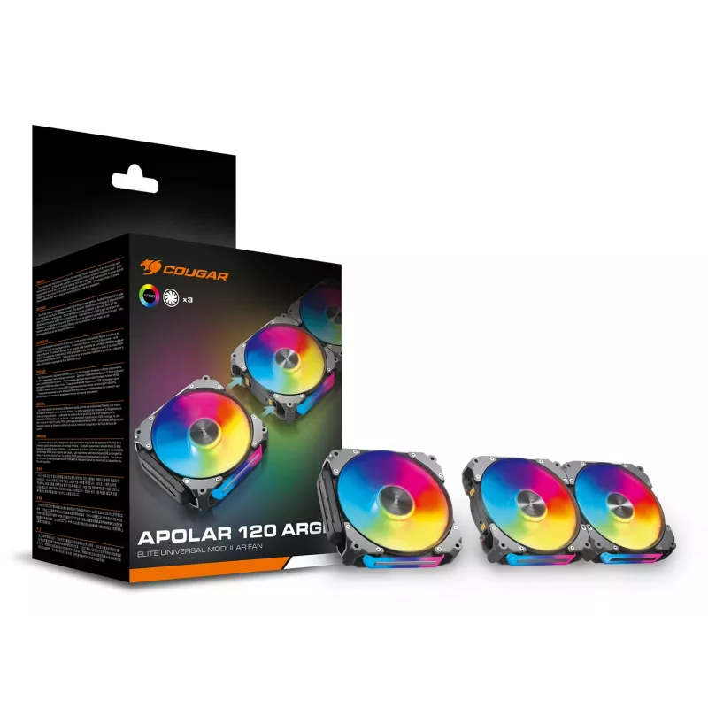 COUGAR Case Fan Apolar 120 ARGB, Black (3 in one package)