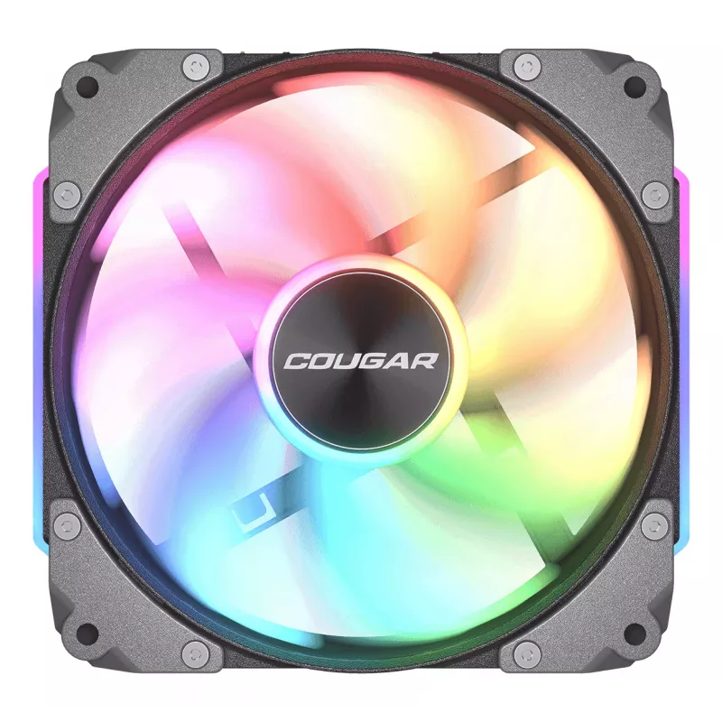 COUGAR Case Fan Apolar 120 ARGB, Reverse Blade, Black, Fan module, Black, 3-pin + 4-pin, 1 fan(s), 75.38 cfm, 37.1 dB