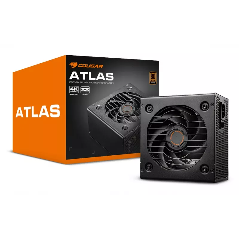 COUGAR Power Supply ATLAS 550W ATX / 80 Plus Bronze, 550 W, 100 - 240 V, 50/60 Hz, 10 - 5 A, 120 W, 528 W