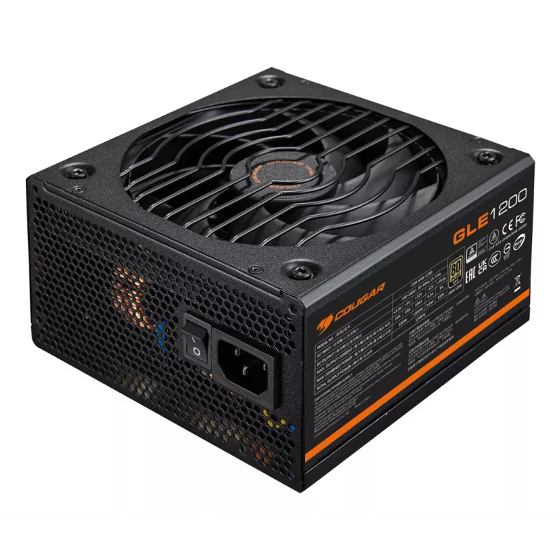 COUGAR Power Supply GLE 1000W ATX3.1 / 80 Plus Gold, 1000 W, 100 - 240 V, 50/60 Hz, 15-7.5 A, 120 W, 1000 W