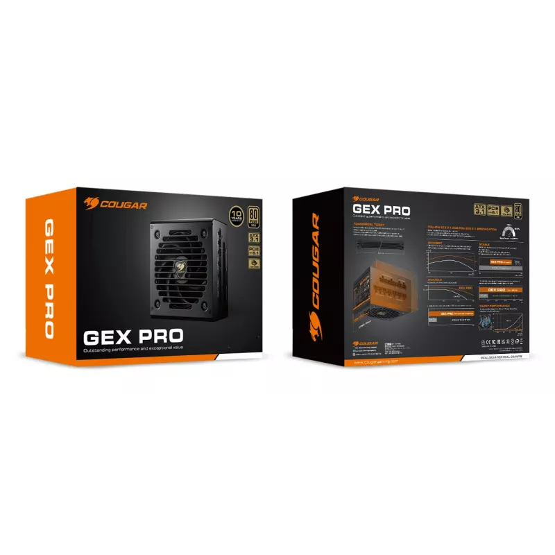 COUGAR Power Supply GEX PRO 850W ATX3.1 / 80 Plus Gold / Modular