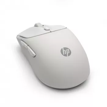 HP 400 Quiet Maple Wireless Mouse, Ambidextrous, RF Wireless + Bluetooth, 6000 DPI, Beige