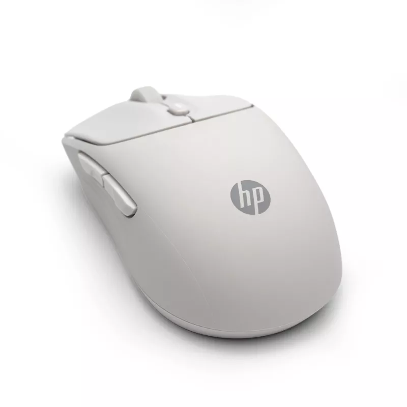 HP 400 Quiet Maple Wireless Mouse, Ambidextrous, RF Wireless + Bluetooth, 6000 DPI, Beige