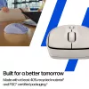 HP 400 Quiet Maple Wireless Mouse, Ambidextrous, RF Wireless + Bluetooth, 6000 DPI, Beige
