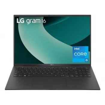 LG Gram 16ZB90RU Intel® Core™ i5 i5-1334U Laptop 40.6 cm (16 inch) WQXGA 16 GB LPDDR4x-SDRAM 512 GB SSD Wi-Fi 6E (802.11ax) Windows 11 Pro German Black