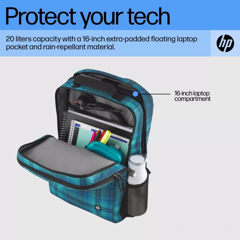 Casual backpack HP Campus XL Tie Dye Backpack Black Polyester