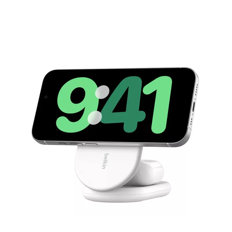 BELKIN Boostcharge Qi2 15w Magnetic 2in1 Stand - White