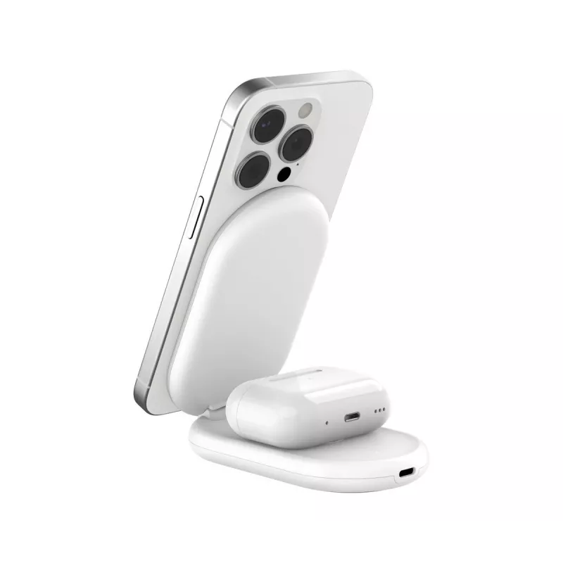 BELKIN Boostcharge Qi2 15w Magnetic 2in1 Stand - White