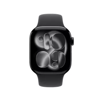 Smartwatch Apple Watch Series 11 GPS + Cellular 42mm Jet Black Aluminium Case with Black Sport Band - M/L