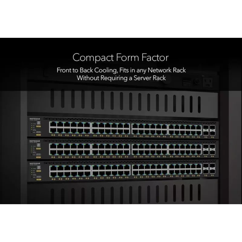 NETGEAR M4350-48G4XF Managed L3 Gigabit Ethernet (10/100/1000) Power over Ethernet (PoE) 1U Black