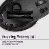 HP 430 Multi-Device Wireless Mouse, Ambidextrous, Optical, RF Wireless + Bluetooth, 1200 DPI, Black