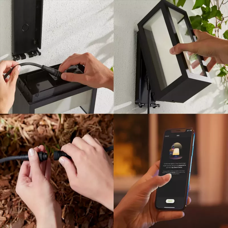 Philips Hue White and colour ambience Impress Outdoor Wall light (Low-volt)