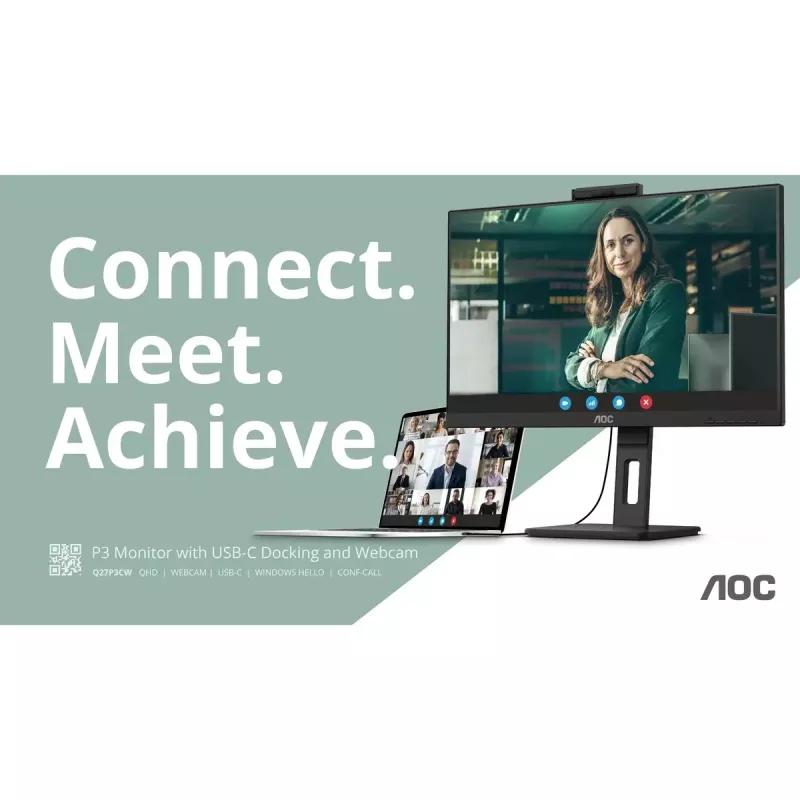 AOC Q27P3CW computer monitor 68.6 cm (27 inch) 2560 x 1440 pixels Quad HD LED Black