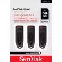 WESTERN DIGITAL Sandisk Cruzer Ultra - 64GB USB Stick - USB 3.0 - Black - 3 Pack