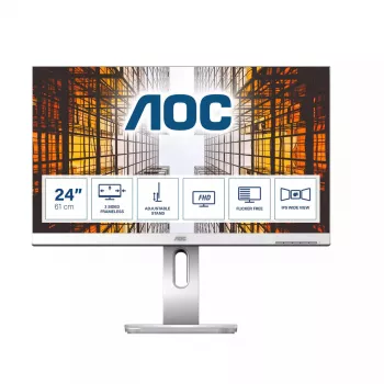 AOC P1 X24P1/GR computer monitor 61 cm (24 inch) 1920 x 1200 pixels WUXGA LED Grey