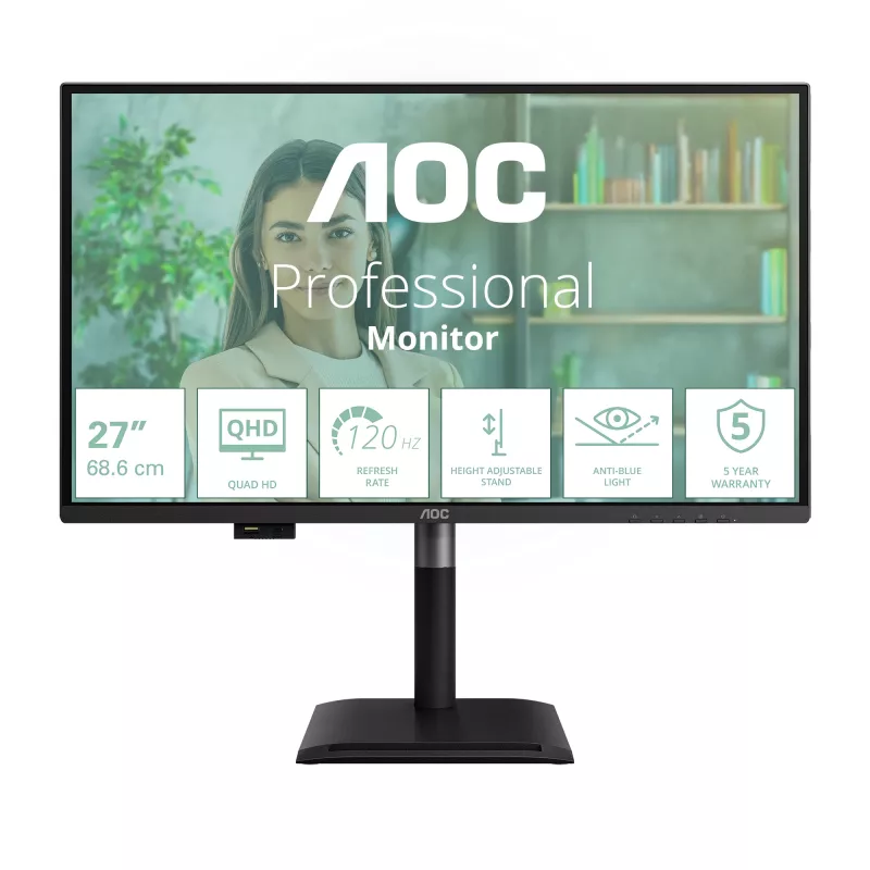 AOC Q27P4U computer monitor 68.6 cm (27 inch) 2560 x 1440 pixels Wide Quad HD Black