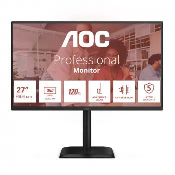 AOC E4 Q27E4CV computer monitor 68.6 cm (27 inch) 2560 x 1440 pixels Quad HD LED Black