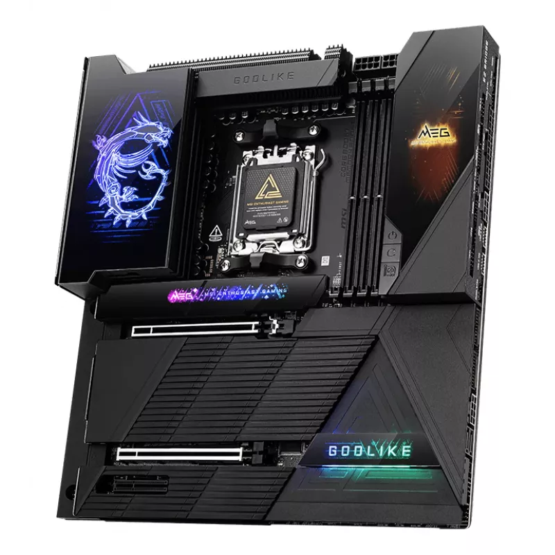 Motherboard MSI MEG X870E GODLIKE — X870E chipset, AM5 socket, ATX, DDR5 support