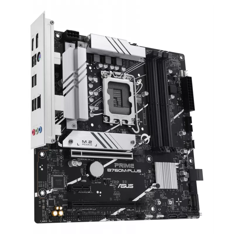 Motherboard ASUS PRIME B760M-PLUS — Intel B760, LGA 1700, micro‑ATX, DDR5, 4 DIMM, 192GB, 2.5Gb LAN, 2x M.2