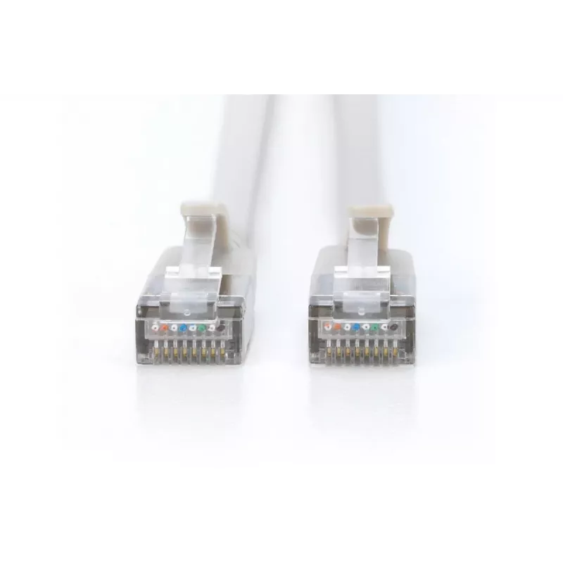 DIGITUS Slim Patch cable - CAT6A - F-FTP - 50cm - Grey
