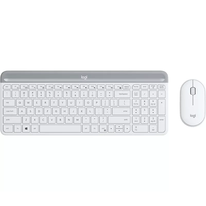 LOGITECH Slim Wireless Keyboard And Mouse Combo Mk470 - Offwhite - Qwerty Us/int'l