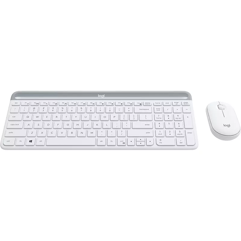 LOGITECH Slim Wireless Keyboard And Mouse Combo Mk470 - Offwhite - Qwerty Us/int'l
