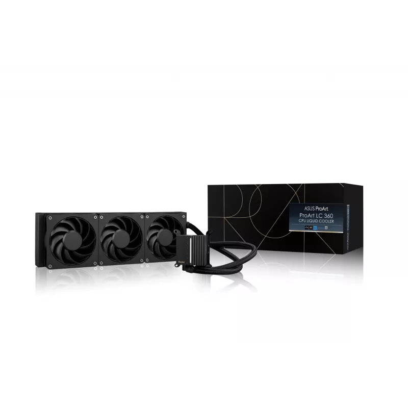 Liquid cooling kit ASUS ProArt LC 360 Black — 3x120 mm fans 800–2200 RPM, radiator 360 mm, copper base, 40 cm tubes