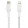 BELKIN Lightning To USB-c Cable Braid 1m White