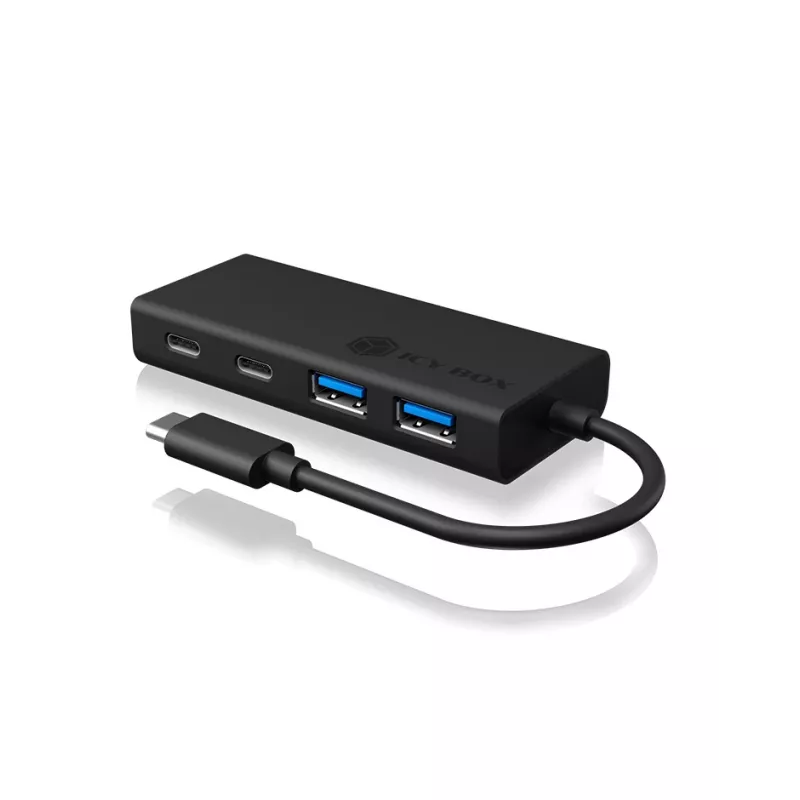 ICY BOX IB-HUB1426-CPD USB 3.2 Gen 1 (3.1 Gen 1) Type-C 5000 Mbit/s Black
