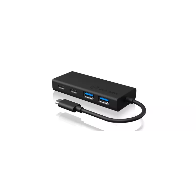 ICY BOX IB-HUB1426-CPD USB 3.2 Gen 1 (3.1 Gen 1) Type-C 5000 Mbit/s Black