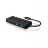ICY BOX IB-HUB1426-CPD USB 3.2 Gen 1 (3.1 Gen 1) Type-C 5000 Mbit/s Black
