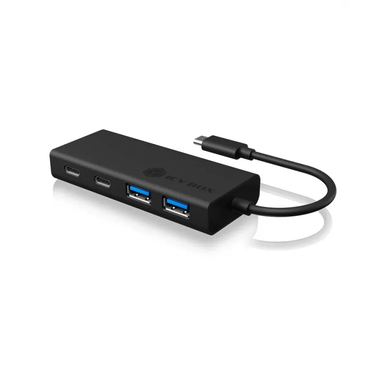 ICY BOX IB-HUB1426-CPD USB 3.2 Gen 1 (3.1 Gen 1) Type-C 5000 Mbit/s Black