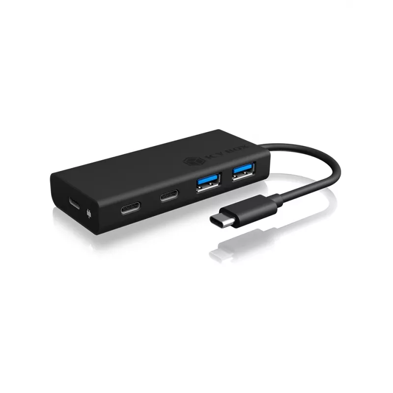 ICY BOX IB-HUB1426-CPD USB 3.2 Gen 1 (3.1 Gen 1) Type-C 5000 Mbit/s Black
